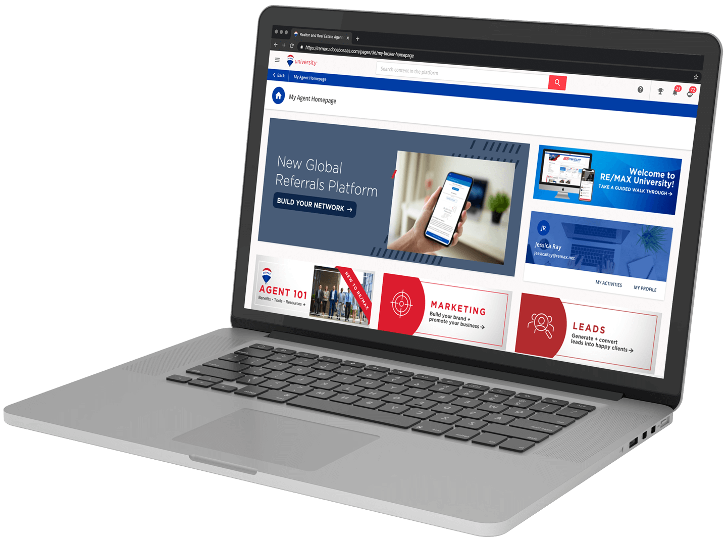 remax-ru-laptop-min Laptop with RE/MAX education dashboard